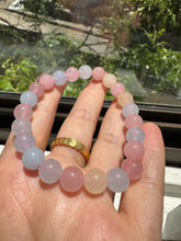 Load image into Gallery viewer, Moon Ritual - Morganite Bracelet – 7mm Beads – Stretchable to Fit Most Wrists