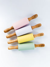 Load image into Gallery viewer, Play Clay - Silicone Rolling Pins - Pink, Aqua, Lilac Purple, Yellow