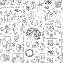 Load image into Gallery viewer, Colour Me Kids - Christmas Down Under - Washable, Reusable Colouring-In Solo Mats - PREORDER DUE MID NOVEMBER