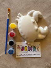 Load image into Gallery viewer, Jems Plaster Painting - Shelly the Shellebrating Crab DISCONTINUED