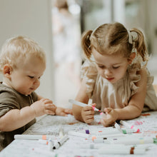 Load image into Gallery viewer, Colour Me Kids - Christmas Down Under - Washable, Reusable Colouring In Tablecloth Set - PREORDER DUE MID NOVEMBER