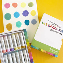Load image into Gallery viewer, Life Of Colour - Pastel Gouache Paint Stix - Set of 12 - DISCONTINUED