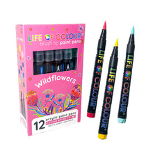 Load image into Gallery viewer, Life Of Colour - Wildflowers Brush Tip Acrylic Paint Pens - Set of 12