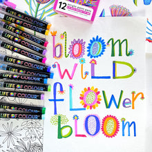 Load image into Gallery viewer, Life Of Colour - Wildflowers Brush Tip Acrylic Paint Pens - Set of 12