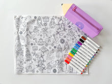 Load image into Gallery viewer, Colour Me Kids - Once Upon A Time - Washable, Reusable Colouring-In Solo Mats