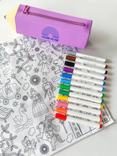 Load image into Gallery viewer, Colour Me Kids - Once Upon A Time - Washable, Reusable Colouring-In Solo Mats