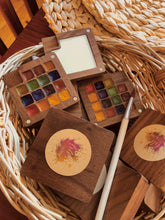 Load image into Gallery viewer, Arts By Nature - Earth Watercolour Palette - Discontinued - wooden palette slightly warped