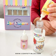 Load image into Gallery viewer, Confetti Blue - Ice Cream Scented Perfume Making Kit