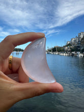 Load image into Gallery viewer, Moon Ritual - High-Quality Rose Quartz Moon (Approx. 5cm) – Self-Love & Healing Crystal , Christmas Crystal Gift