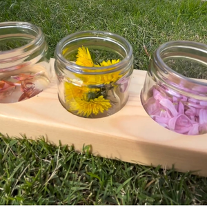 Eco Art and Craft - Timber Paint Holder Set (Includes 6 Jars)