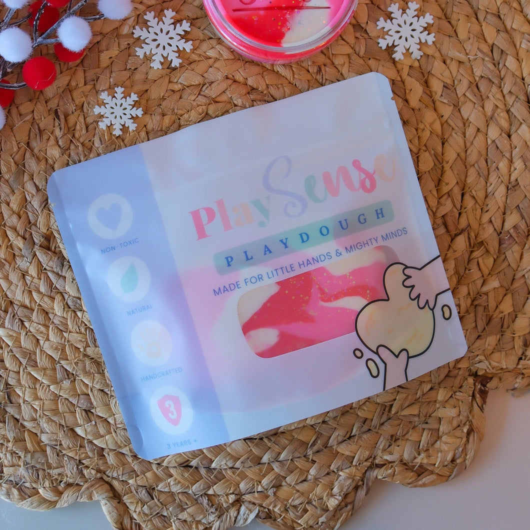 Play Sense - Christmas Playdough | Christmas Swirl | Raspberry Candy Scented