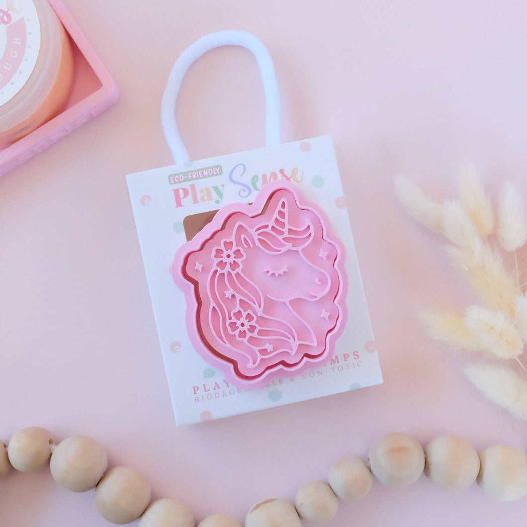 Play Sense - Eco Playdough Stamp | Unicorn | Celebration