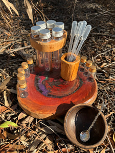 Natural Wood Gifts and Resources - Small Potion Board with Coloured Resin (C)