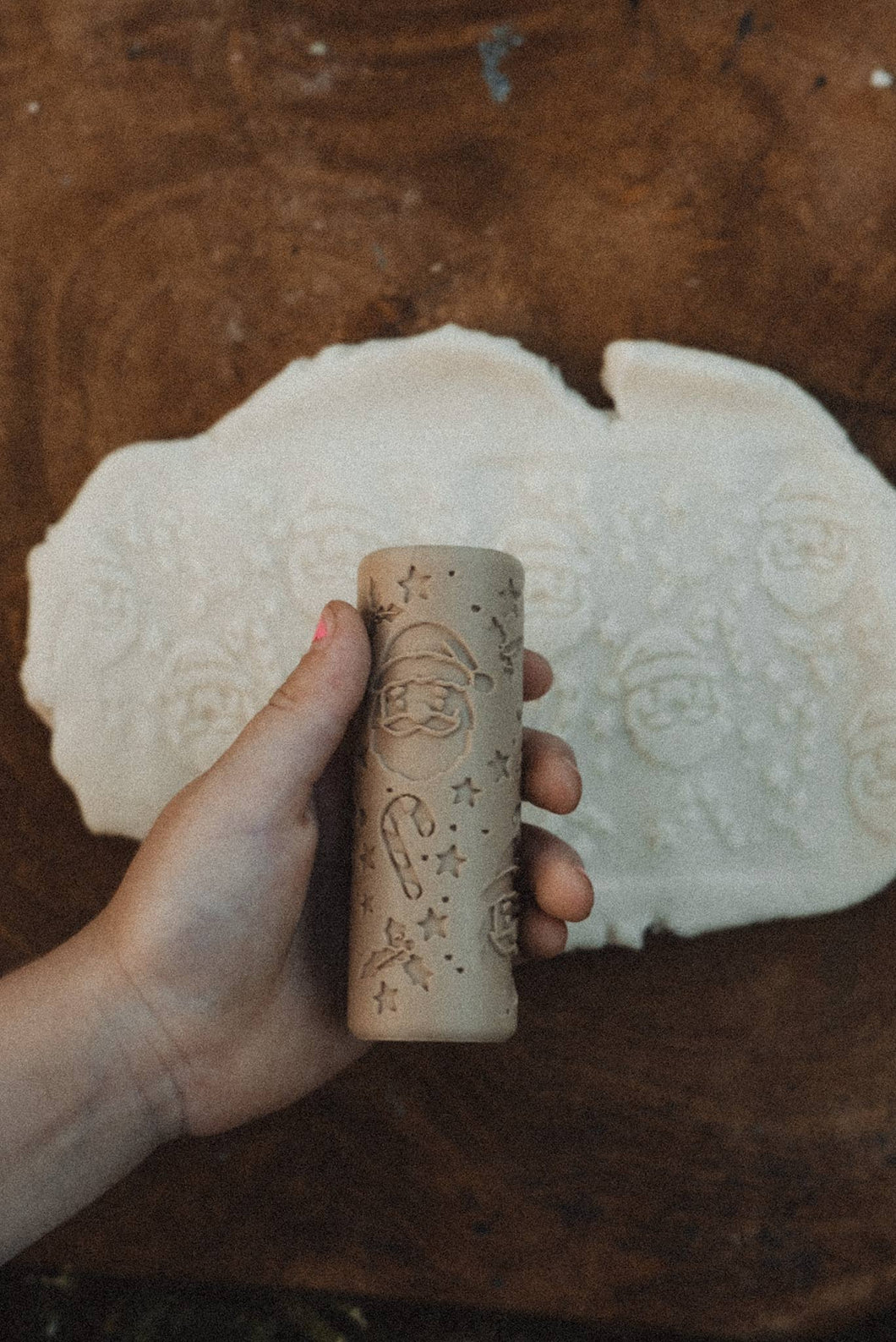 Kinfolk Pantry - Santa Christmas Roller - Pattern Playdough Roller