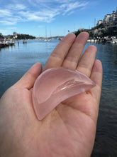 Load image into Gallery viewer, Moon Ritual - High-Quality Rose Quartz Moon (Approx. 5cm) – Self-Love &amp; Healing Crystal , Christmas Crystal Gift
