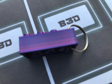 Load image into Gallery viewer, B3D - Fancy Block Keyring Purple
