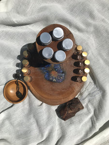 Natural Wood Gifts and Resources - Medium Potion Board with Coloured Resin (E)