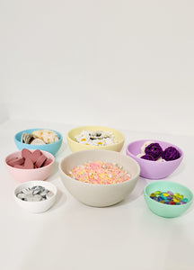 Little Explorer Eco Toys - Textured Stacking eco play bowls in pastel