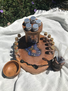Natural Wood Gifts and Resources - Medium Potion Board with Coloured Resin (E)