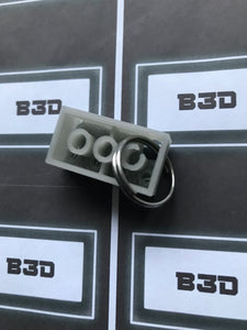 B3D - Fancy Block Keyring Glow in the Dark