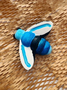 Jems Plaster Painting - Blue Banded Bee Plaster