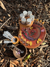 Load image into Gallery viewer, Natural Wood Gifts and Resources - Small Potion Board with Coloured Resin (C)
