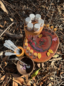 Natural Wood Gifts and Resources - Small Potion Board with Coloured Resin (C)