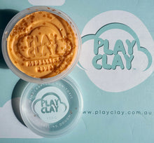 Load image into Gallery viewer, Play Clay - Pastel Orange Playdough with Golden Sunset Bio Glitter (1 tub 130grams)
