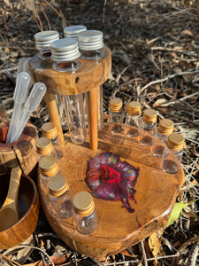 Natural Wood Gifts and Resources - Small Potion Board with Coloured Resin (D)