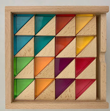Load image into Gallery viewer, Papoose - Lumino Play - Wood+Lucite Small Triangles 32 pieces
