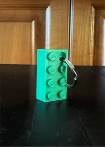 B3D - Fancy Block Keyring Vibrant Green