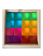 Load image into Gallery viewer, Papoose - Lumino Play - Bright Lucite Cubes 16 pieces
