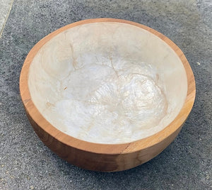 Papoose - Shell Inlay Teak Bowl Large