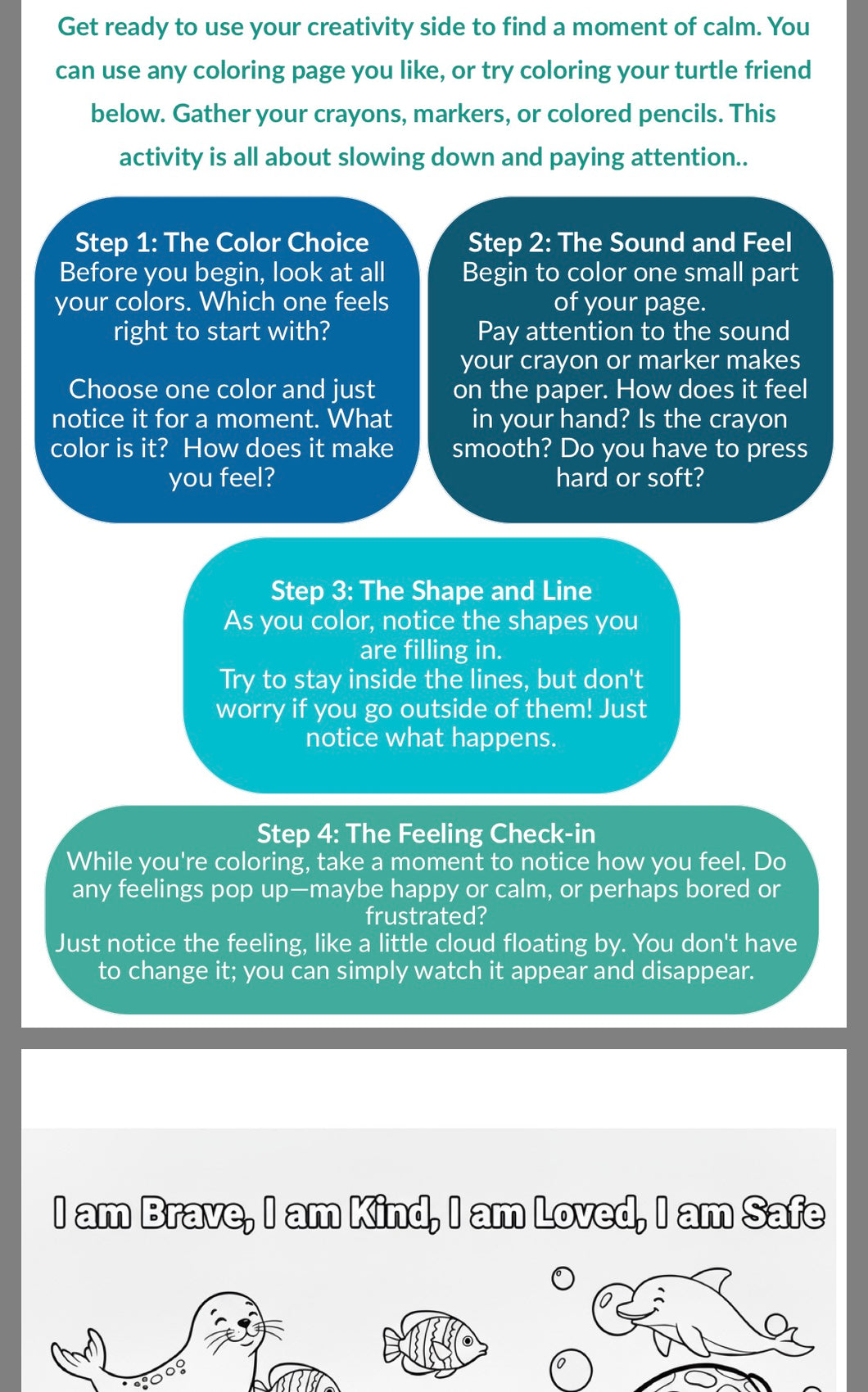 Coastal Edge Youth Services - Mindful Colouring In