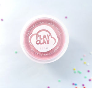 Play Clay -  Pastel Pink Playdough with Lollipop Bio Glitter (1 tub 130grams)