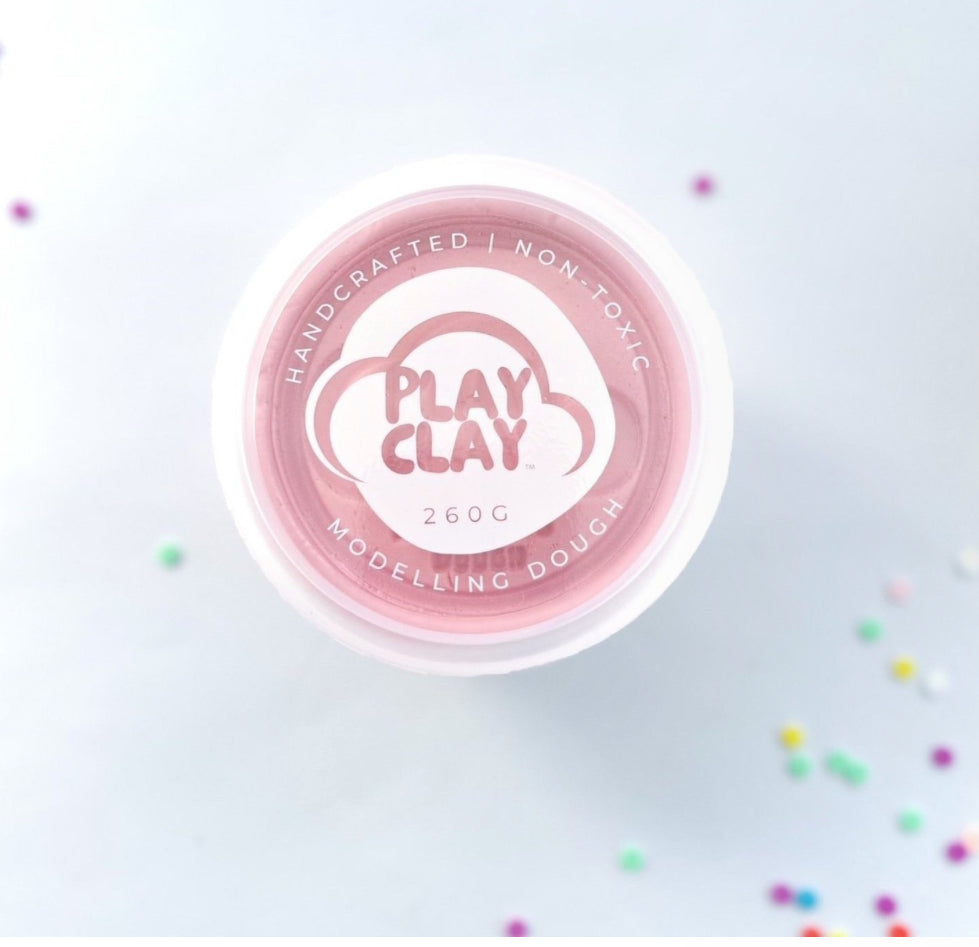 Play Clay -  Pastel Pink Playdough with Lollipop Bio Glitter (1 tub 130grams)