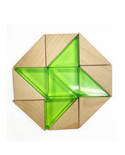 Load image into Gallery viewer, Papoose - Lumino Play - Wood+Lucite Small Triangles 32 pieces
