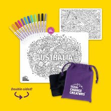 Load image into Gallery viewer, Little Change Creators - Australia | Re-Fun-Able™ Silicone Colouring Placemat
