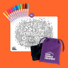 Load image into Gallery viewer, Little Change Creators - Outback | Re-Fun-Able™ Silicone Colouring Placemat
