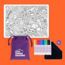 Load image into Gallery viewer, Little Change Creators - Outback | Re-Fun-Able™ Silicone Colouring Placemat
