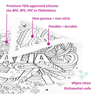 Little Change Creators - Outback | Re-Fun-Able™ Silicone Colouring Placemat