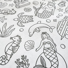 Load image into Gallery viewer, Colour Me Kids - Tidal Treasures Colouring In Tablecloth
