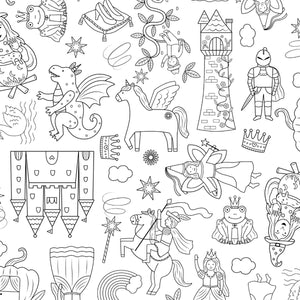 Colour Me Kids - Once Upon A Time Colouring In Tablecloth