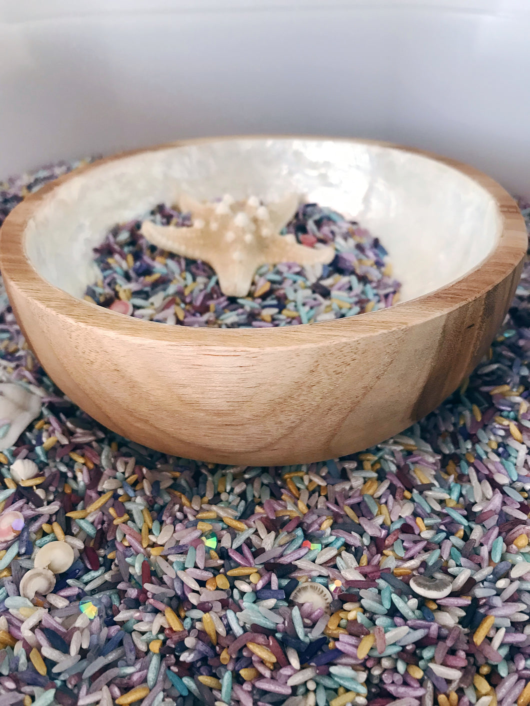 Papoose - Shell Inlay Teak Bowl Large