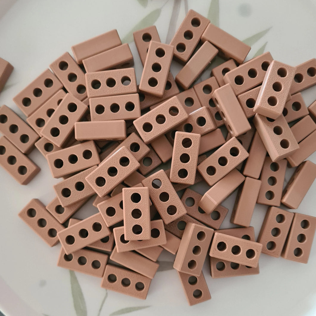 Little Explorer Eco Toys - Construction Mini Bricks 50pcs Light Brown COMING SOON
