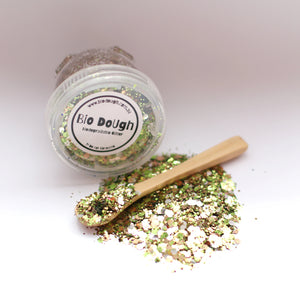 Bio DoUgh - Dino Mix Glitter 40ml-20g - Eco-Friendly, Non-Toxic Glitter for Kids