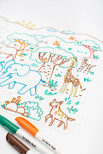 Load image into Gallery viewer, Scribble Mat - Going on Safari Reusable Scribble Mat
