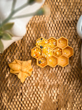 Load image into Gallery viewer, Beadie Bug Play - MINI Wooden Honeycomb Trinket Tray
