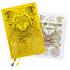 Life Of Colour - Bee A5 Art Journal (yellow) - 80 black and 80 white pages