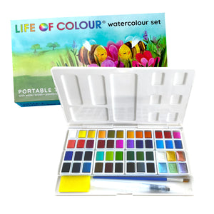 Life Of Colour - Portable Watercolour Set - 48 Vibrant Colours